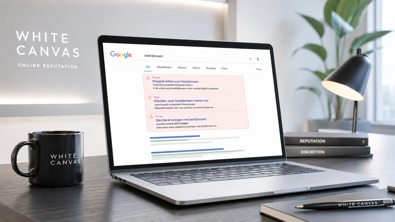 Hoe kan White Canvas helpen bij negatieve zoekresultaten in Google Waarom is online reputatie belangrijk en wat zien mensen als ze je googelen?
